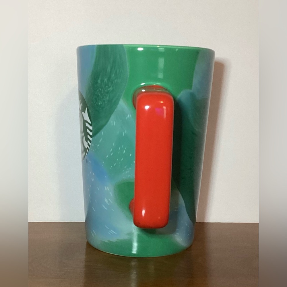 Starbucks 2024 Holiday Ceramic Mug with Red Handle - Picture 3 of 7
